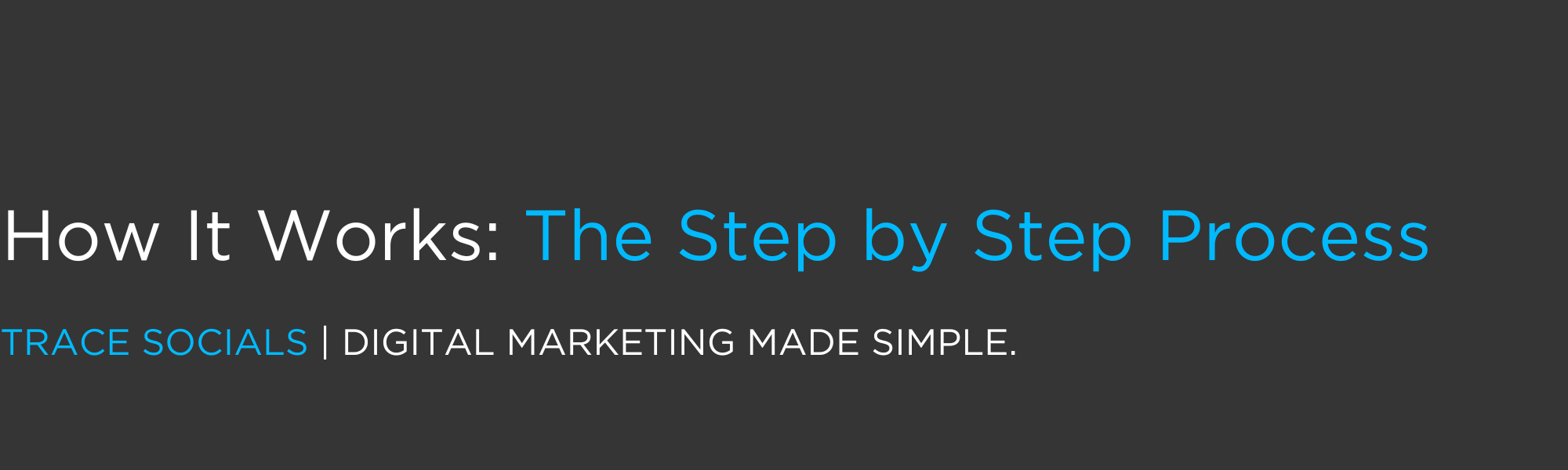 how it works: the step by step process | trace socials