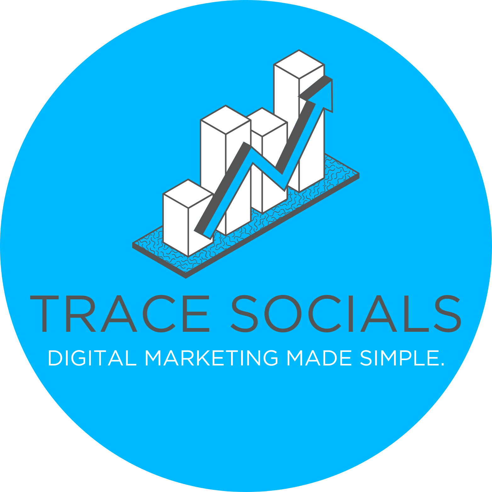 trace socials round logo - with moto digital marketing made simple